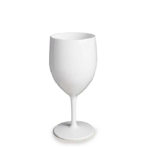 wit Kunststof Wijnglas Basic met optie tot bedrukken